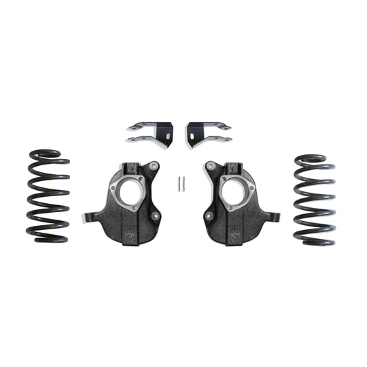 Tahoe Suburban lowering spindles and rear coils | Yukon XL drop kit with shock extenders and sensor rods | MaxTrac GM SUV 2WD 4WD non MagneRide suspension kit | Tahoe Yukon lowring suspention spindel kit