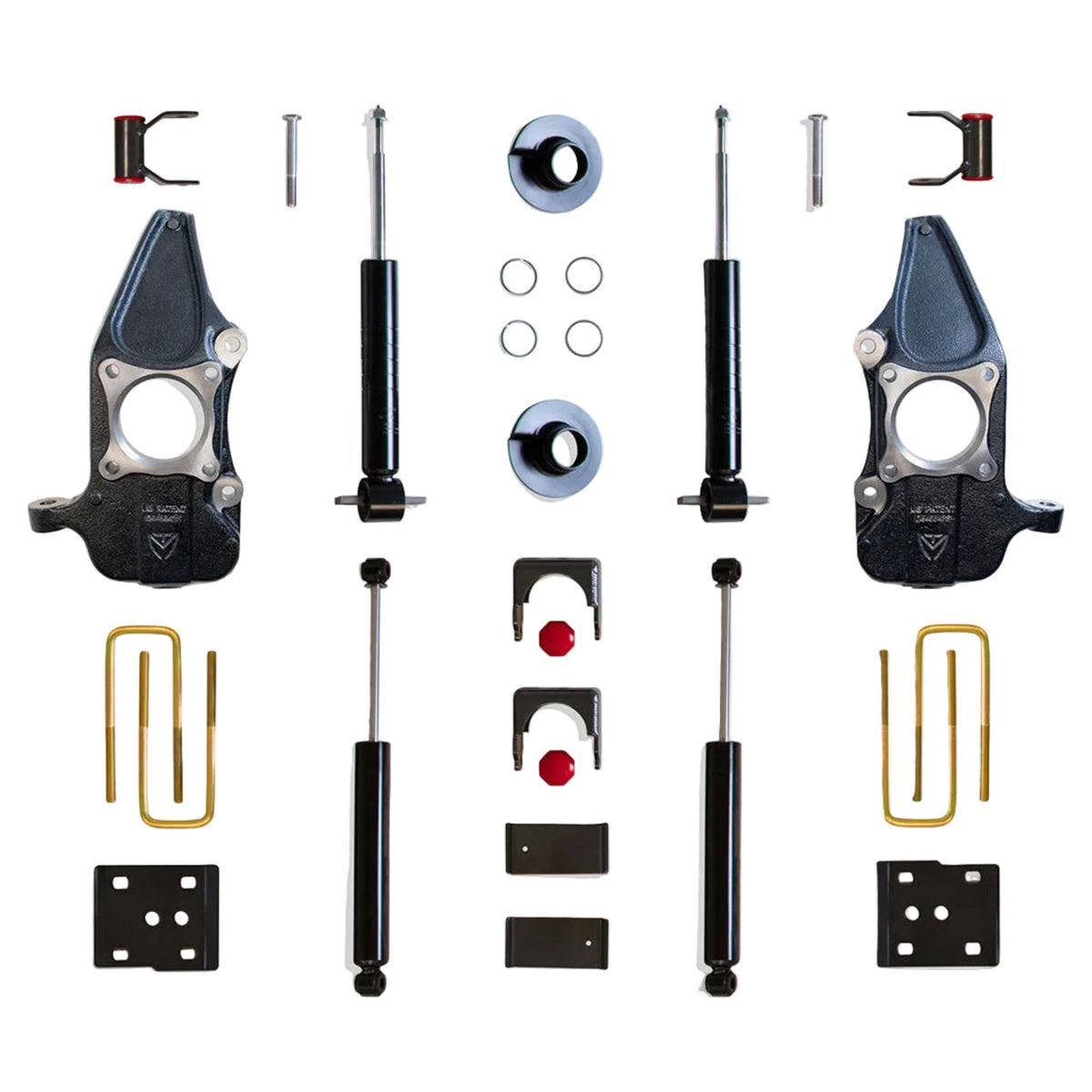 MaxTrac lowering kit with front struts flip kit shackles and rear shocks | Max Trac F-150 suspension lowering kit | Ford F-150 3 inch 5 inch drop kit