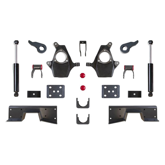 MaxTrac torsion bar lowering kit with spindles | Silverado Sierra 4WD 3-5 suspension drop | Max Trac KS330935T lowering kit