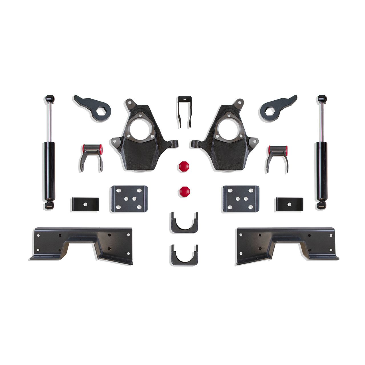 MaxTrac KS330935T 3/5 lowering kit with torsion keys, spindles, flip kit, shackles, C-notch, and shocks for 1999–2006 Silverado & Sierra 1500 w/ torsion key front