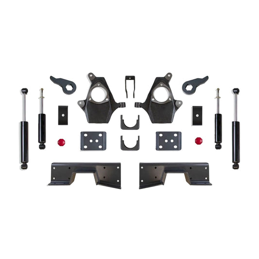 MaxTrac torsion bar lowering kit with spindles | Silverado Sierra 4WD 4-6 suspension drop | Max Trac KS330946T lowering kit