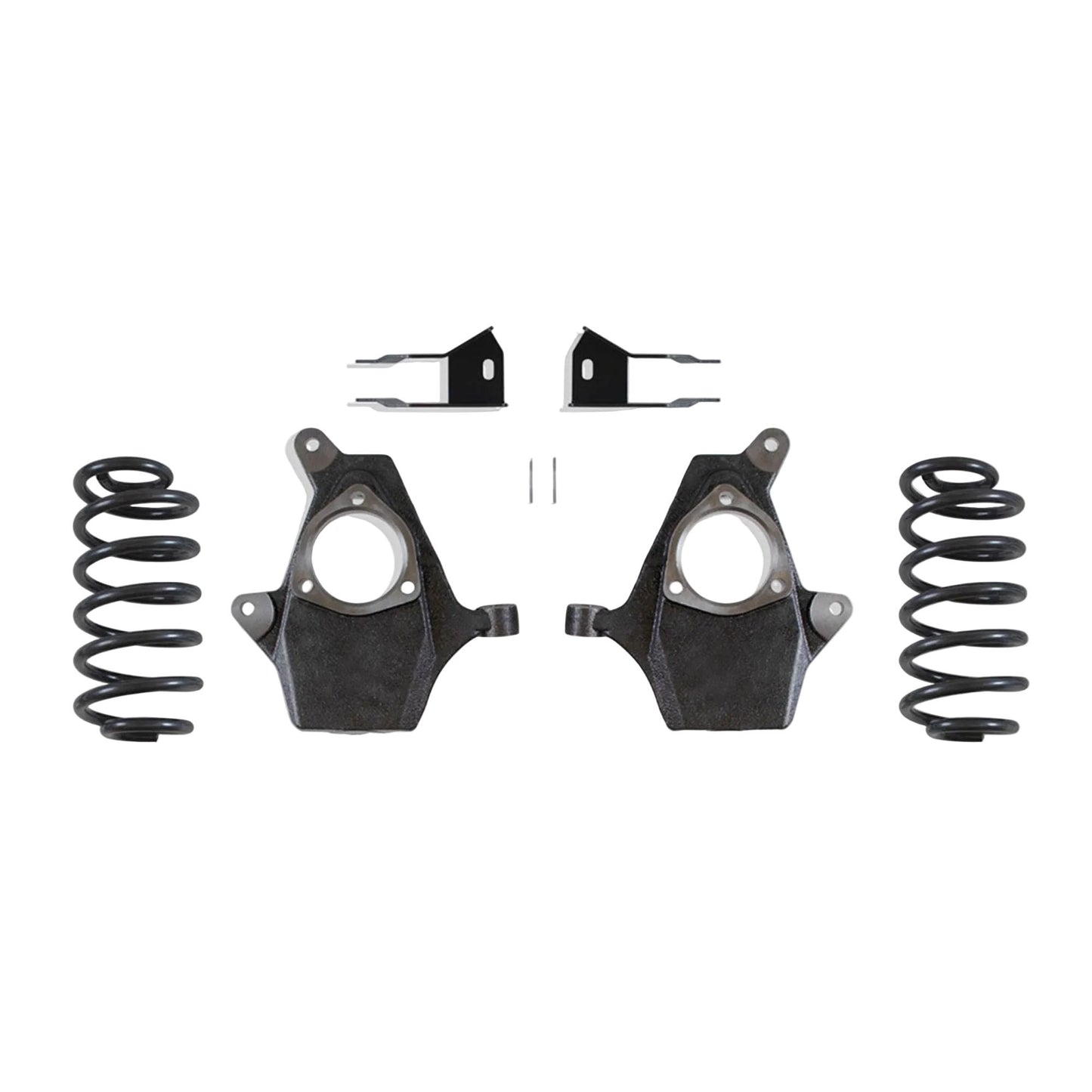 2007-2014 Tahoe Suburban lowering spindles and rear coils | Yukon Yukon XL 2WD 4WD AWD drop suspension | MaxTrac AutoRide lowering kit with shock extenders and sensor rods | GM SUV 2 4 drop spindle coil suspension kit