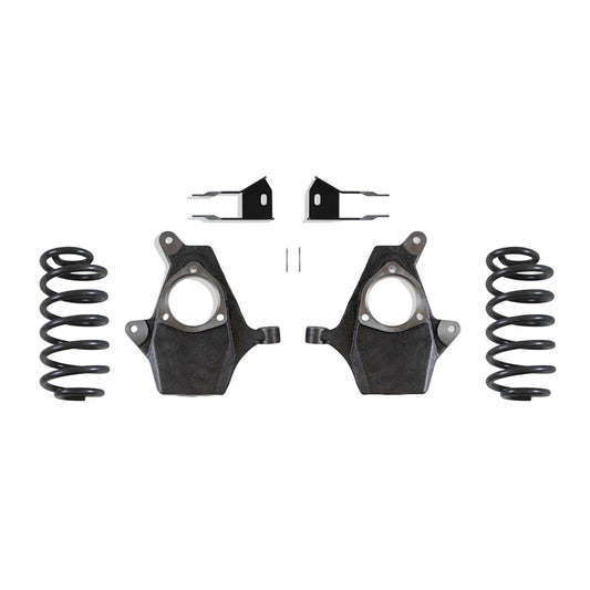 2007-2014 Tahoe Suburban lowering spindles and rear coils | Yukon Yukon XL 2WD 4WD AWD drop suspension | MaxTrac AutoRide lowering kit with shock extenders and sensor rods | GM SUV 2 4 drop spindle coil suspension kit