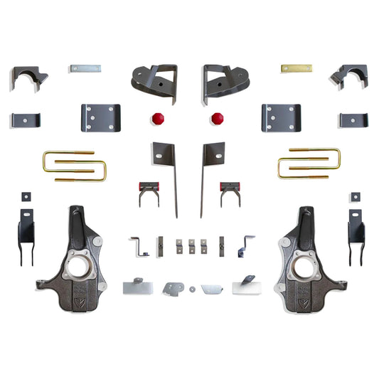 MaxTrac lowering spindles flip kit shackles hangers | Silverado Sierra Adaptive Ride lowering suspension kit | Max Trac 2 inch 4 inch lowering kit