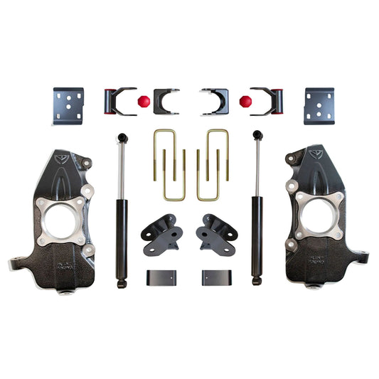 F-150 lowering spindle and flip kit | MaxTrac F-150 rear drop suspension | KS334124-4 Ford F150 lowering kit