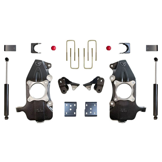 MaxTrac F-150 lowering kit with spindles flip kit hangers | Ford F-150 2 inch 4 inch drop suspension kit | Max Trac KS334124 lowering kit