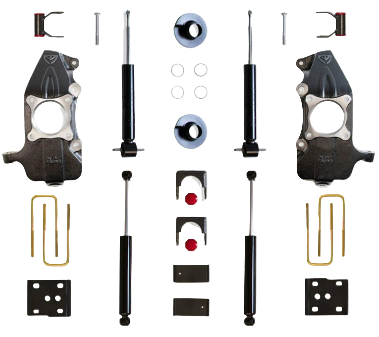 MaxTrac F-150 lowering kit with spindles struts flip kit | Ford F-150 3 inch 5 inch drop suspension kit | Max Trac KS334135S lowering kit