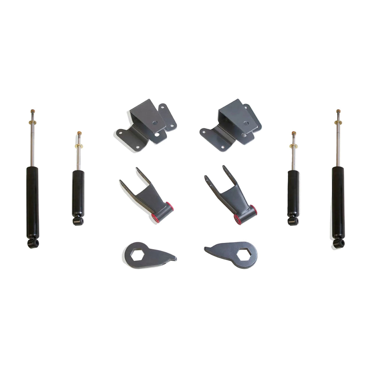 Ford F150 lowering torsion keys hangers shackles and MaxTrac shocks | MaxTrac KT333524 F-150 4x4 front and rear lowering suspension | 1997-2003 Ford F150 2 inch front 4 inch rear drop kit