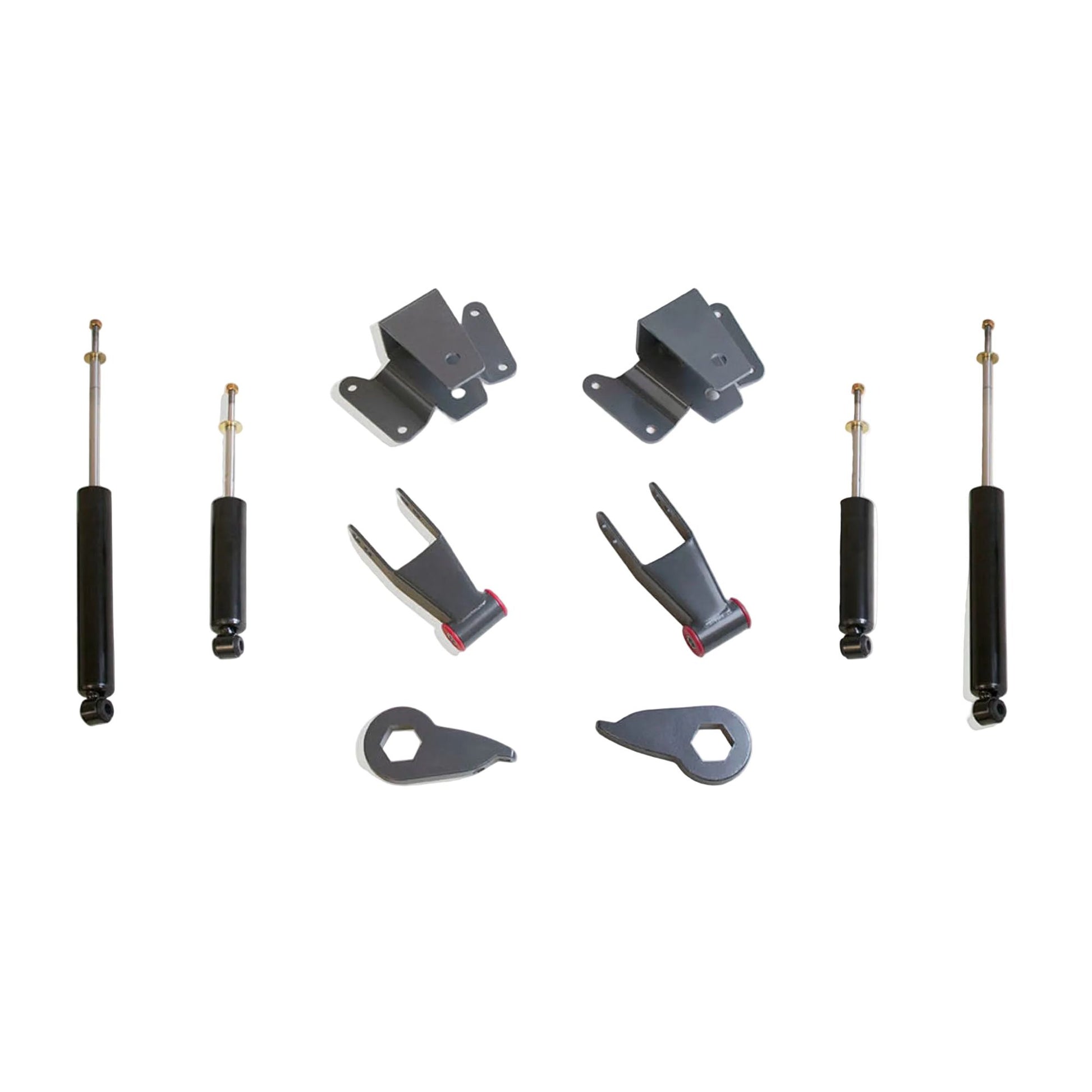 Ford F150 lowering torsion keys hangers shackles and MaxTrac shocks | MaxTrac KT333524 F-150 4x4 front and rear lowering suspension | 1997-2003 Ford F150 2 inch front 4 inch rear drop kit
