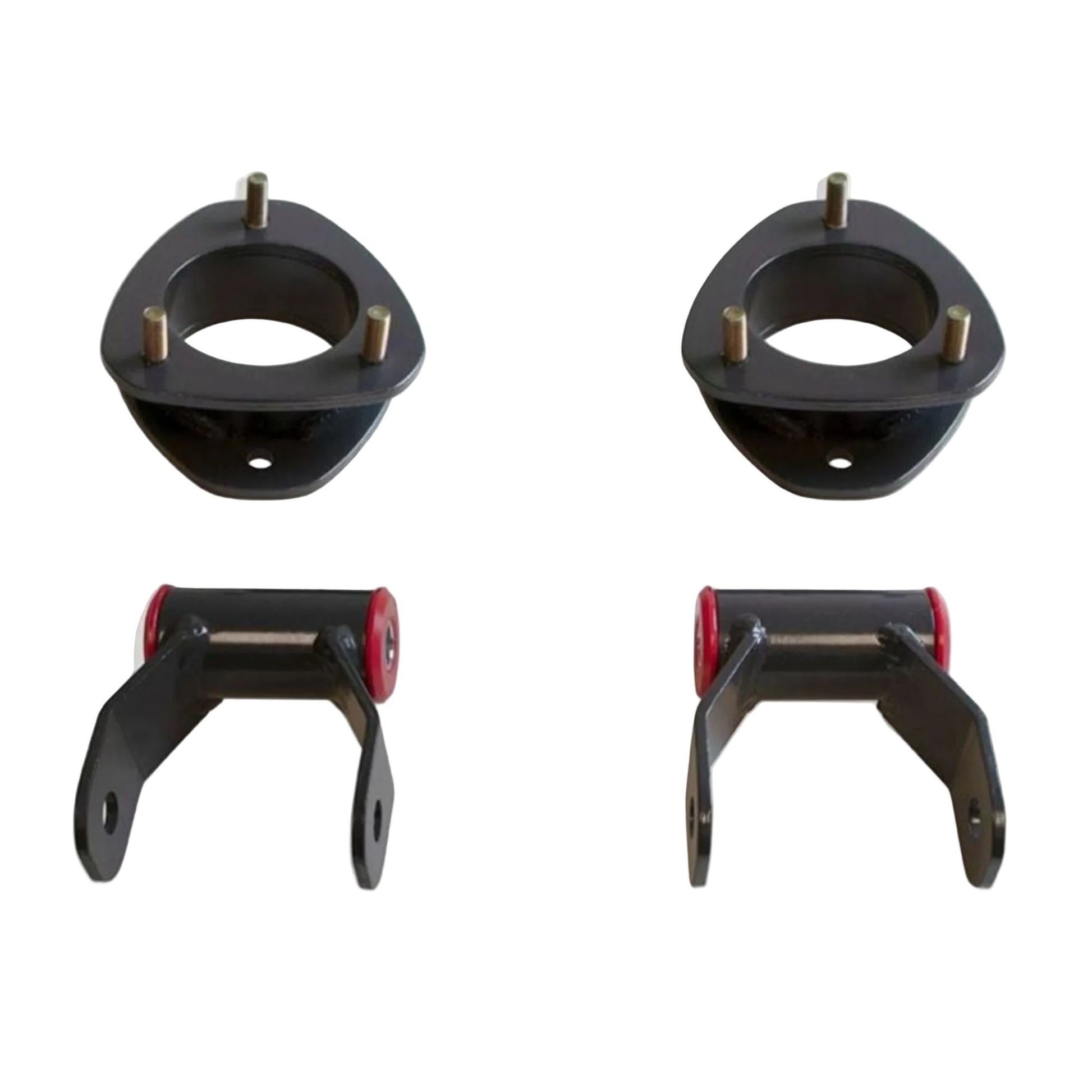 2004-2014 F-150 front strut spacer and rear lift shackles | Ford F150 leveling suspension kit for 33 inch tires | MaxTrac F-150 2WD steel spacer and shackle lift kit | Ford F150 levling suspention shakle kit