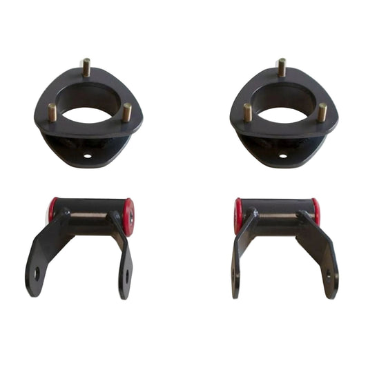 2004-2014 F-150 front strut spacer and rear lift shackles | Ford F150 leveling suspension kit for 33 inch tires | MaxTrac F-150 2WD steel spacer and shackle lift kit | Ford F150 levling suspention shakle kit