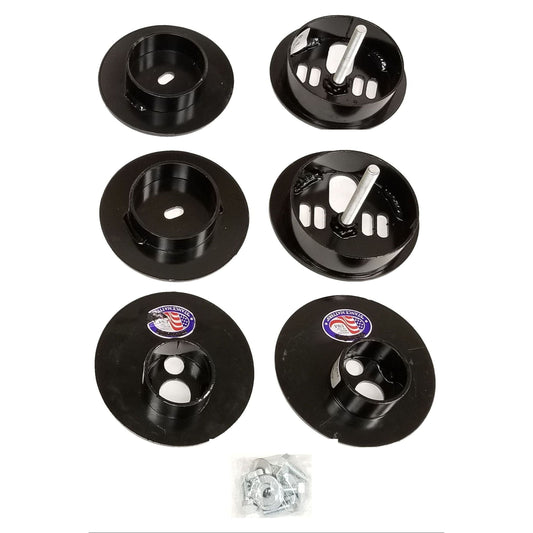 airmaxxx rear air bag mounting cup brackets fits 1965-1970 cadillac