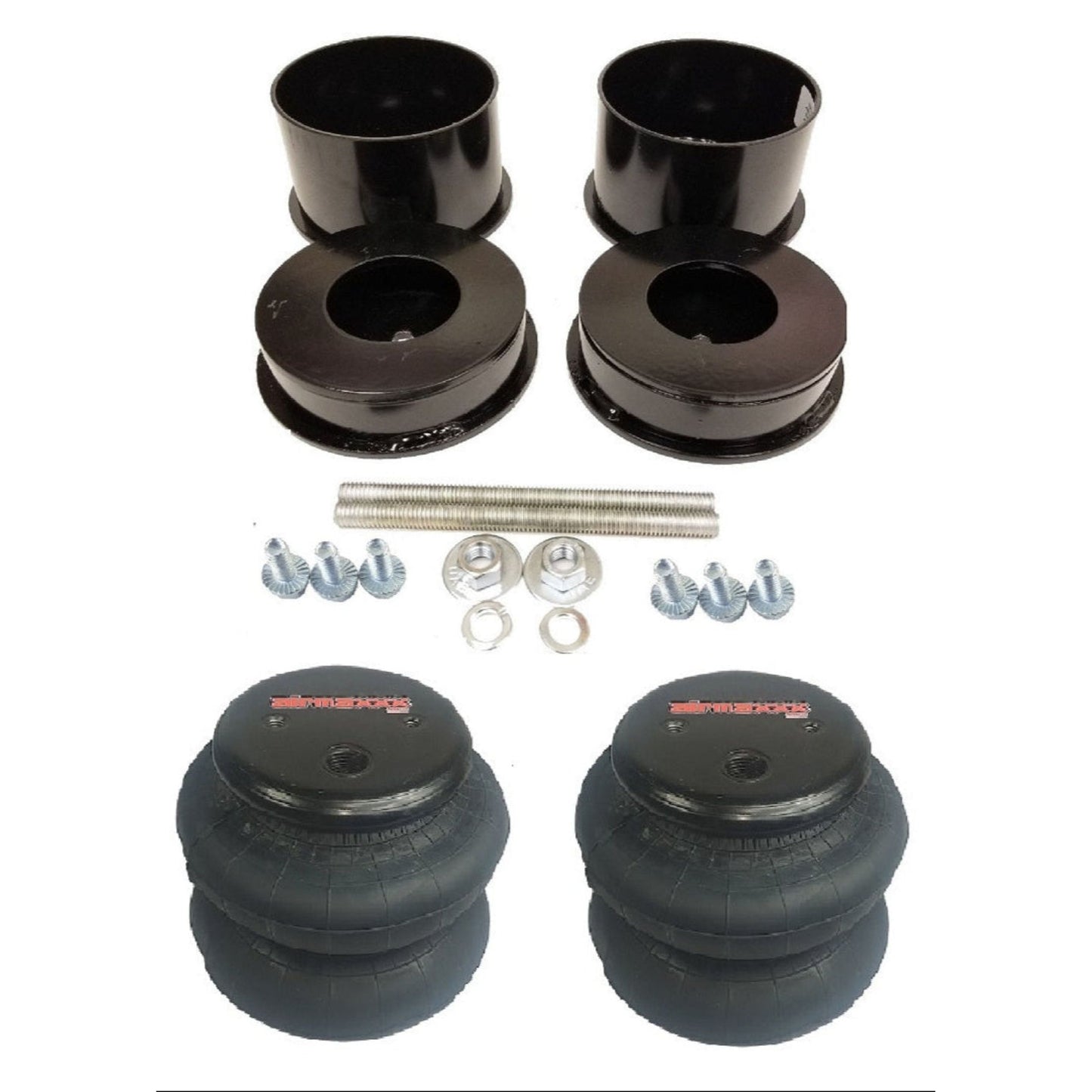 Rear airmaxxx bolt on air bag brackets & 2600 bags for 1978-88 GM G-Body suspension