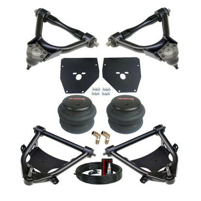 RideTech StrongArms control arms with 2600 air bags w/air line & fittings