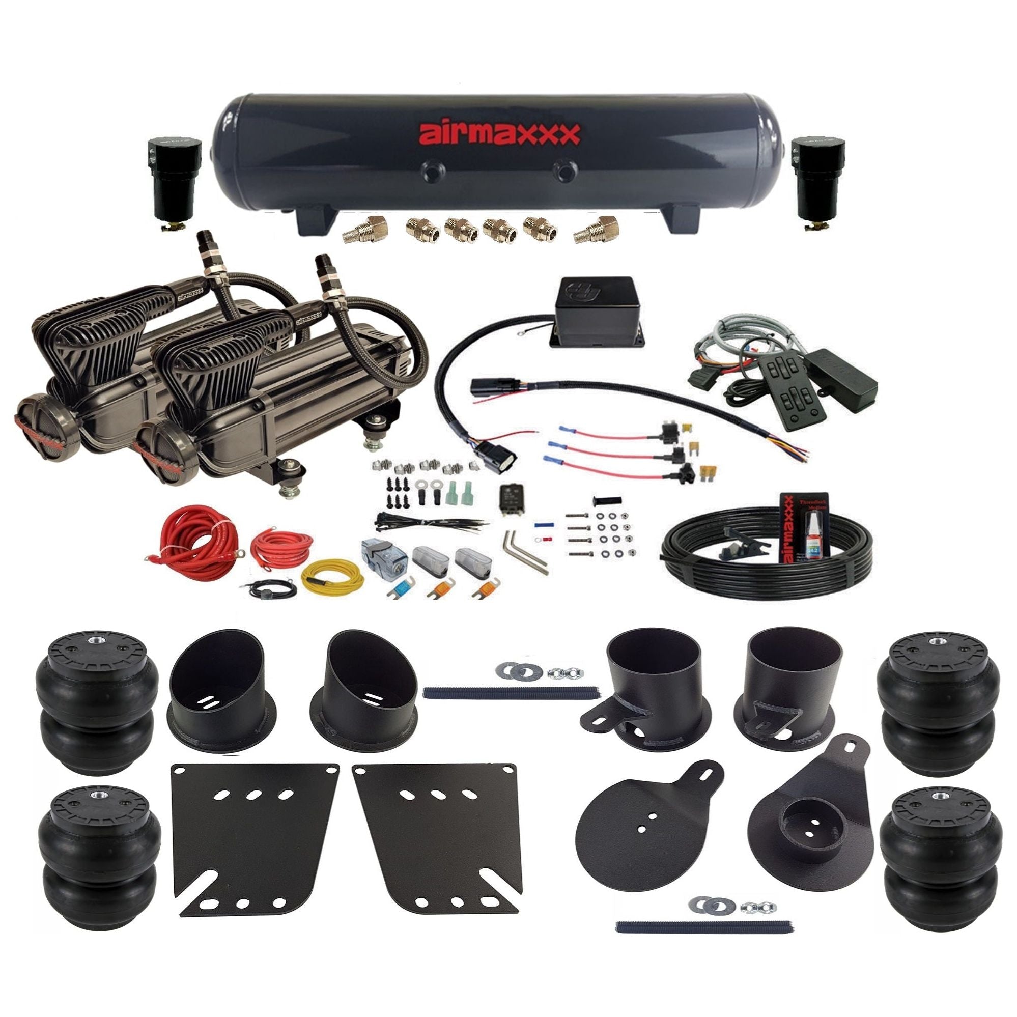 airmaxxx 580 Chrome Air Ride Kit 1958-1964 Impala SV-8C MC.1