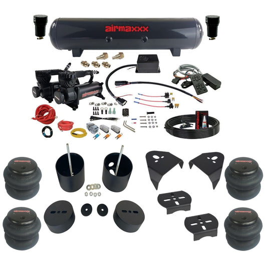 Slam Specialties SV8C dual 580 chrome compressor steel tank 2600 bags air ride kit for 1988–1998 Silverado/Sierra 1500 KGM88-580B2-57S-SV8CMC1-WK-HF