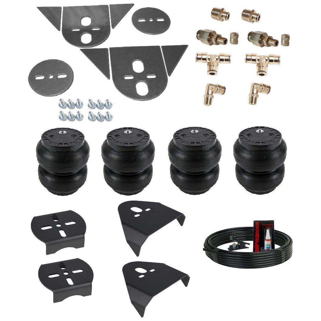 Front & Rear Universal Torsion Bar Mini Truck Air Bags Mounting Brackets & Manual Inflation Kit