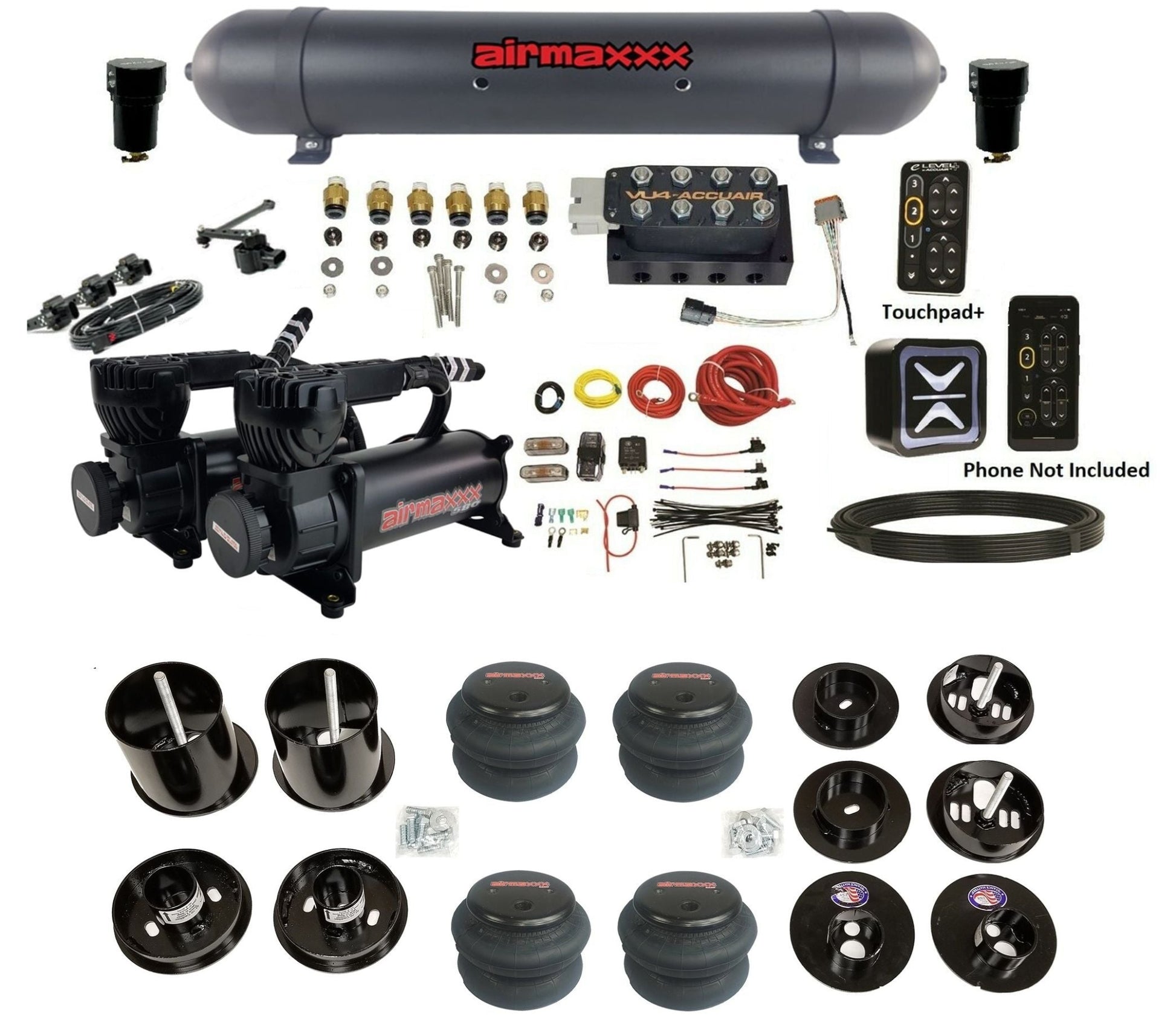 accuair e connect vu4 height plus 2600 air ride kit for 1965 1970 cadillac KCAD65-580B2-57ABK-VU4EHT-WK-HF