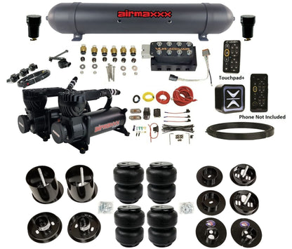 accuair e connect vu4 height plus aluminum tank air lift bags air ride kit for 1965 1970 cadillac KCAD65-580B2-57ABK-VU4EHT-WK-HFD25