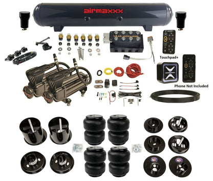 accuair e connect vu4 height plus steel tank air lift bags air ride kit for 1965 1970 cadillac KCAD65-X2B-57S-VU4EHT-WK-HFD25