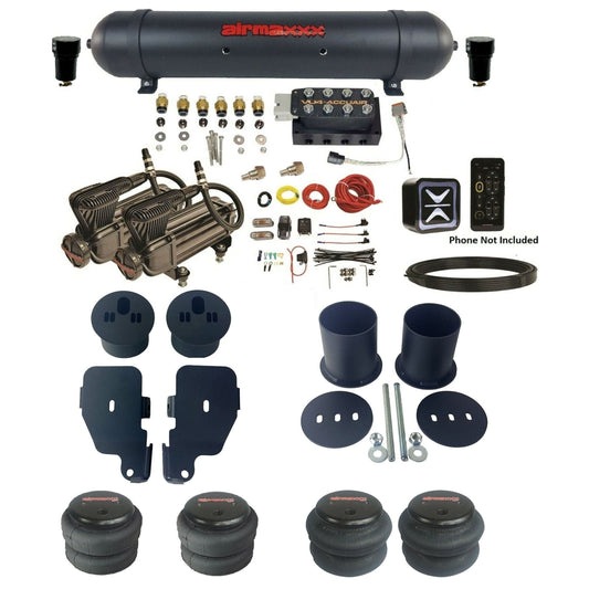 accuair vu4 elevel pressure airmaxxx tank bags brackets for 1965-70 impala