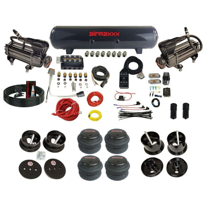 accuair vu4 with black x-series compressors steel tank 2600 bags air ride kit for 1961-1962 cadillac K-CAD6162-XB2-57S-VU4-7BK-WK-HF