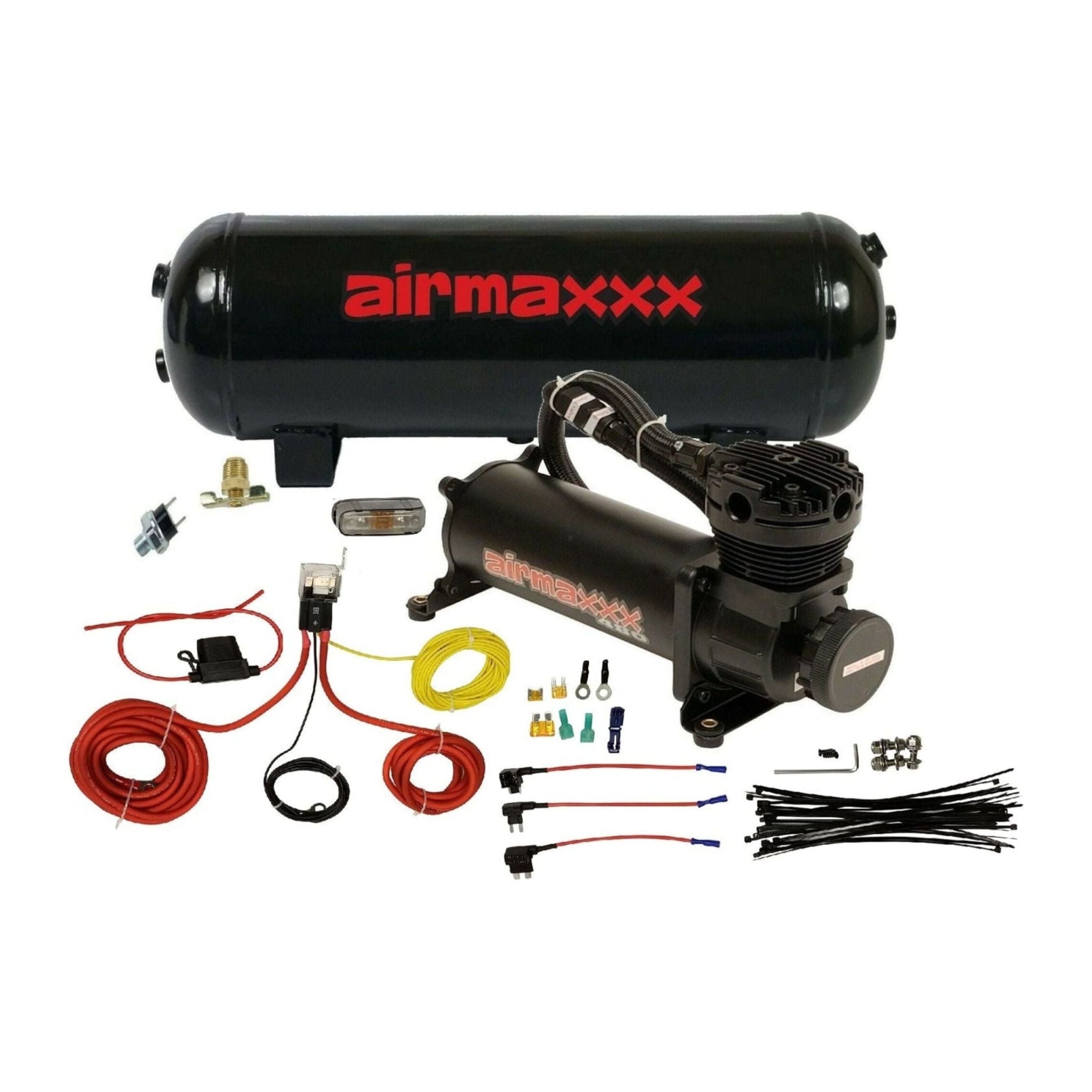 airmaxxx 480 Black Air Compressor w/3 Gallon Tank & Wiring Kit