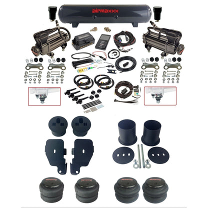 air lift 3h 27695 air ride kit with X-series  compressors steel tank 2600 bags & airmaxxx bolt on brackets fits 1965-70 impala KIMP65-XB2-57S-27695-WK-3P2