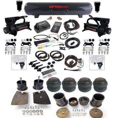 air lift 3h 27695 dual 580 black compressors steel tank 2600 bags air ride kit for 1961-64 buick full size KBUI61-580B2-57S-27695-WK-3P2