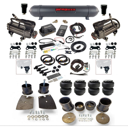 air lift 3h 27695 dual X-series compressors aluminum tank airlift bags air ride kit for 1961-64 buick full size KBUI61-XB2-57ABK-27695-WK-3P2D25