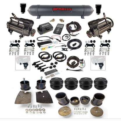 air lift 3h 27695 dual X-series compressors aluminum tank slam bags air ride kit for 1961-64 buick full size KBUI61-XB2-57ABK-27695-WK-3P2SS7