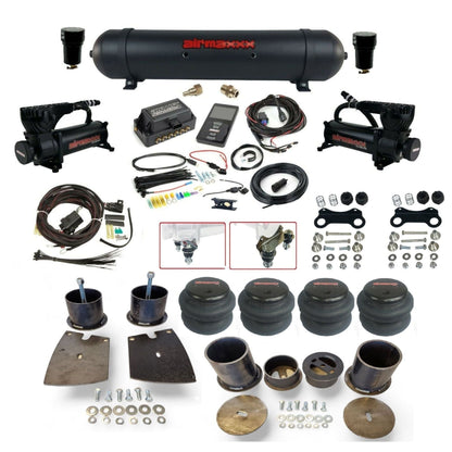 air lift 3p 27685 air ride kit w/580 compressors black aluminum tank & 2600 bags fits 1961-64 buick riviera KBUI61-580B2-57ABK-27685-WK-3P2