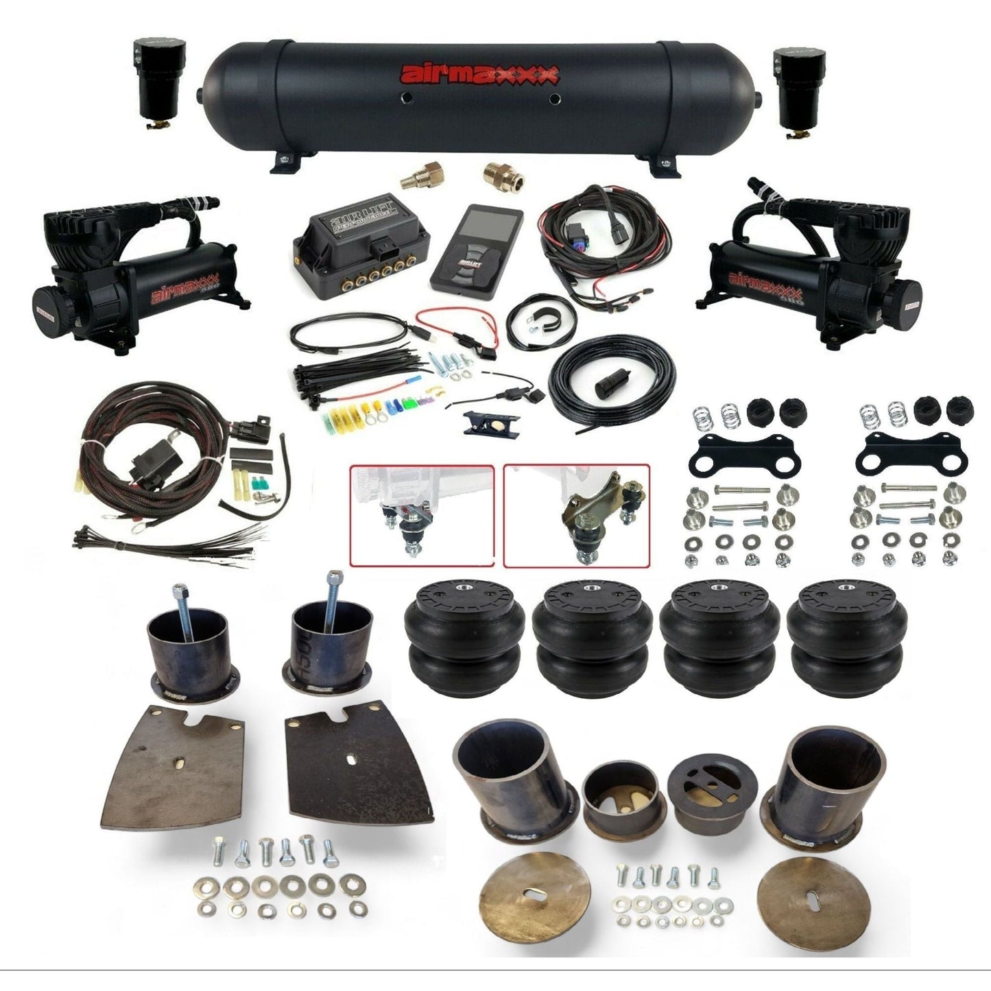 air lift 3p 27685 air ride kit w/580 compressors black aluminum tank & Slam bags fits 1961-64 buick riviera KBUI61-580B2-57ABK-27685-WK-3P2SS7 electra