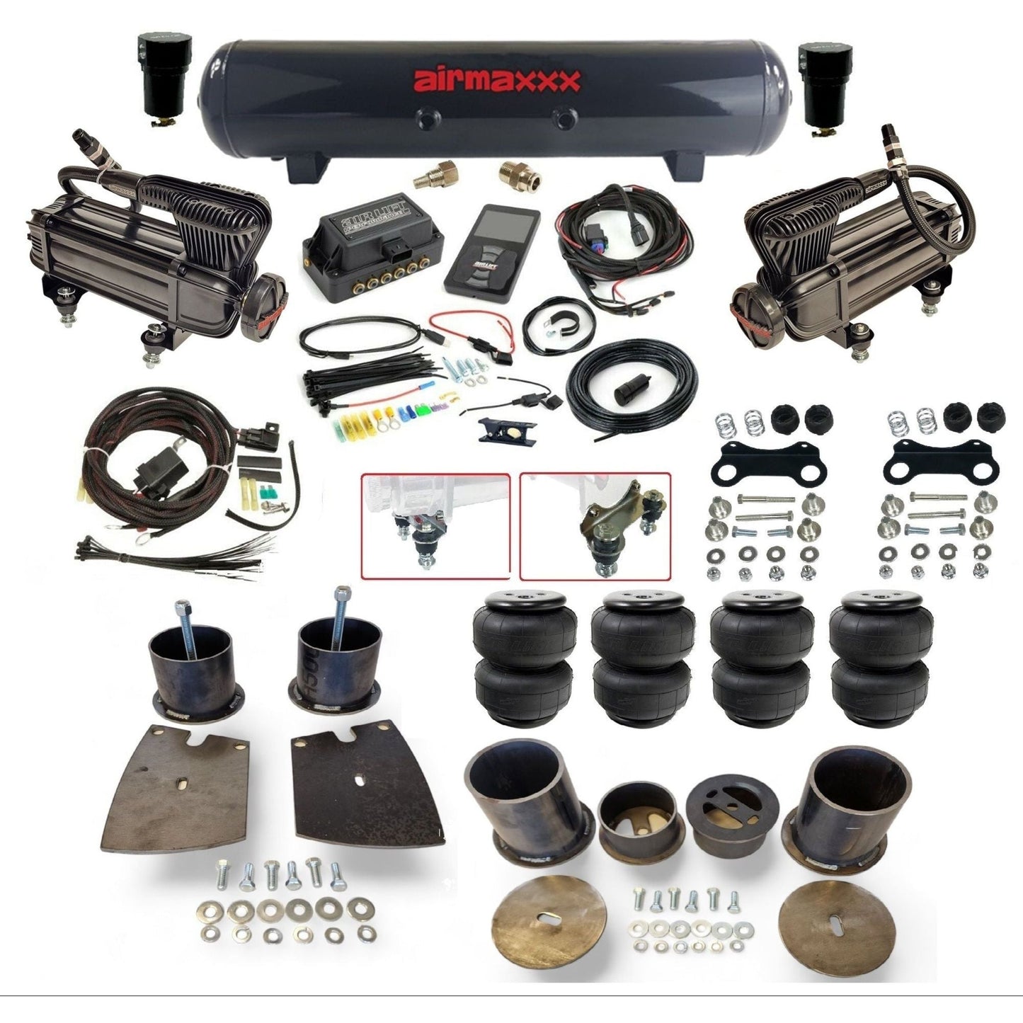 air lift 3p 27685 air ride kit w/x-series compressors steel tank & airlift bags fits 1961-64 buick riviera KBUI61-XB2-57S-27685-WK-3P2D25