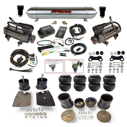 air lift 3p 27685 air ride kit with x-series  compressors raw aluminum tank & Air Lift bags fits 1961-64 buick KBUI61-XB2-57ARW-27685-WK-3P2D25