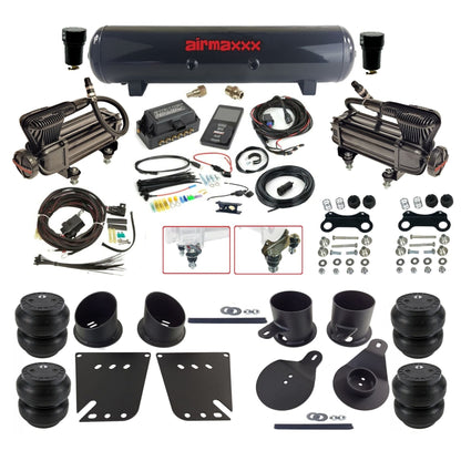 air lift 3p 27685 dual X-series compressors steel tank slam bags & airmaxxx brackets air ride kit for 1958-64 chevy impala KIMP58-XB2-57S-27685-WK-3P2.SS7