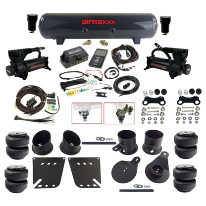 air lift 3p 27685 dual black 580 compressors steel tank airlift bags & airmaxxx brackets air ride kit for 1958-64 chevy impala KIMP58-580B2-57S-27685-WK-3P2-D25