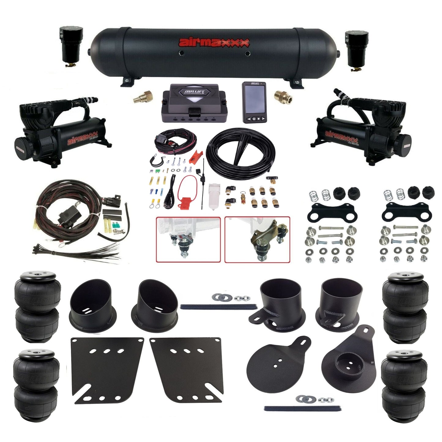 Air Lift Performance ALP4 27485 & airmaxxx Air Ride Kit Fits 1958–64 Impala