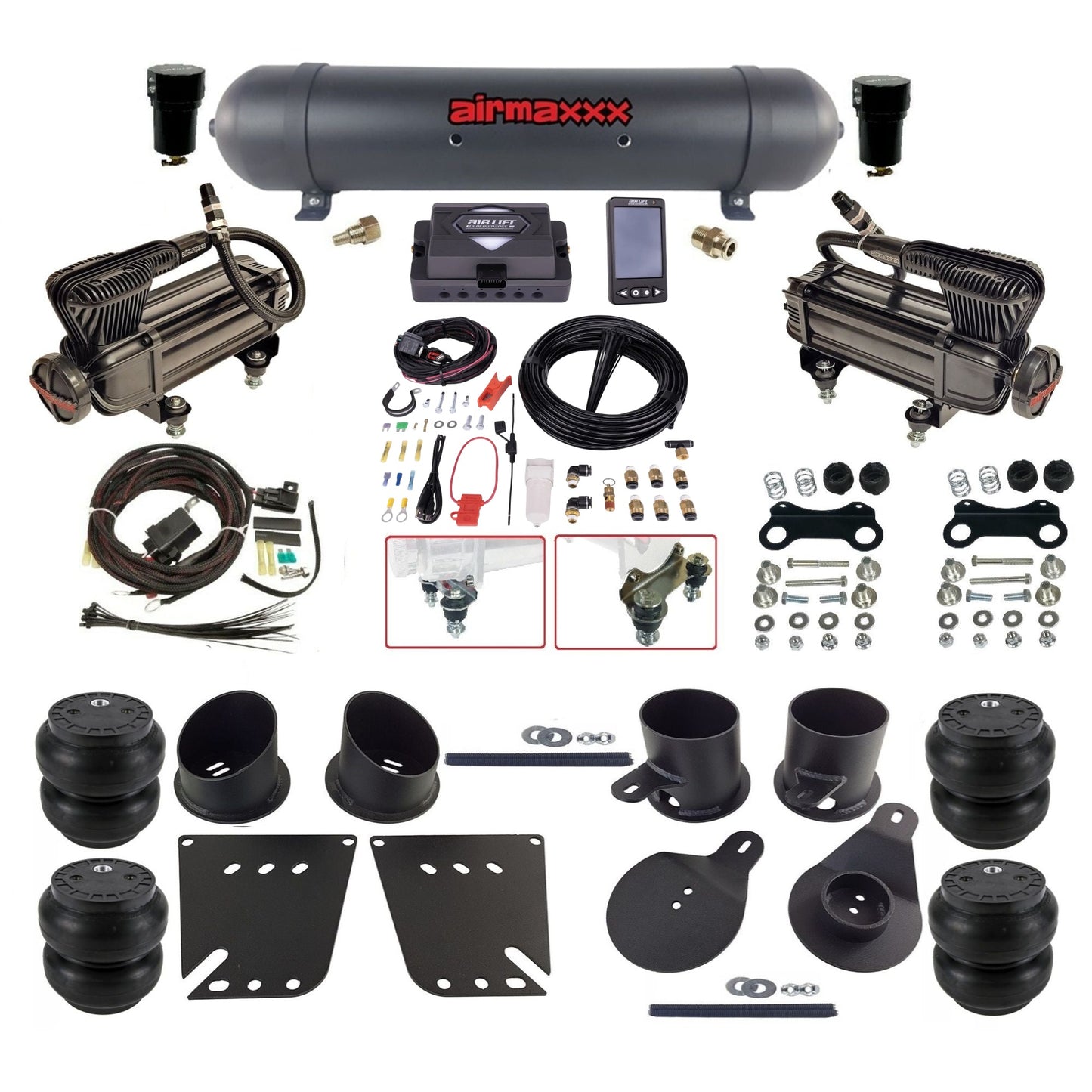 Air Lift Performance ALP4 27485 & airmaxxx Air Ride Kit Fits 1958–64 Impala