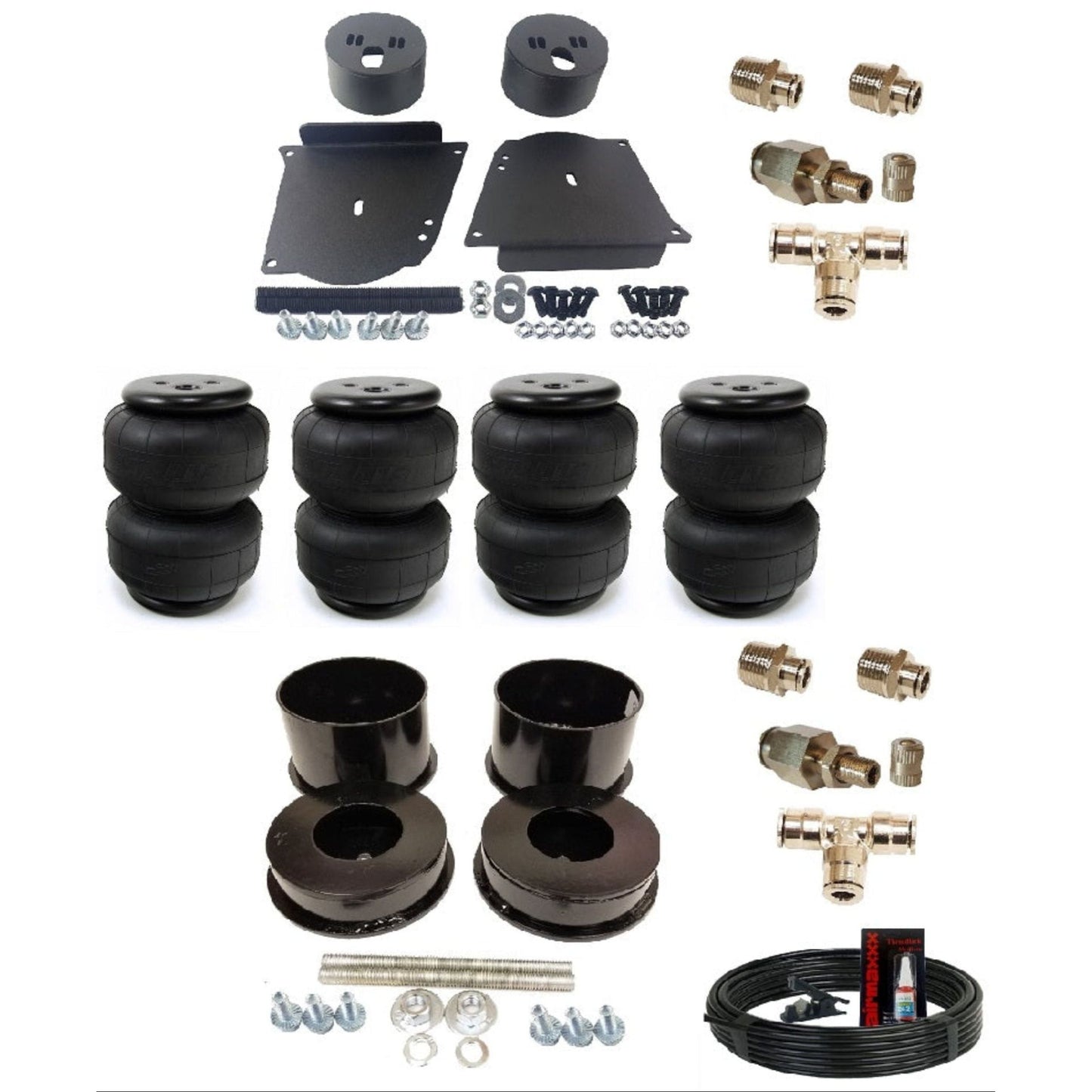 airmaxxx 1964-72 Chevelle front and rear air suspension Air Lift bags kit with brackets