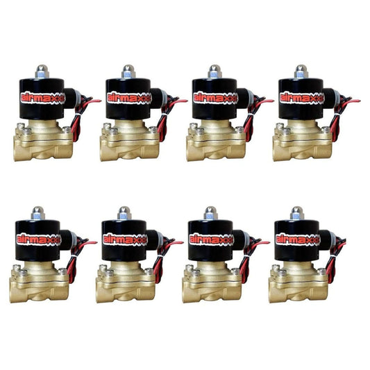 airmaxxx 1/2 inch brass air valves 8 pack for air ride suspension