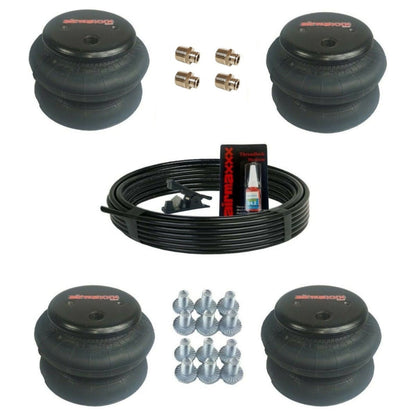 airmaxxx 2600 suspension bags replacement for Firestone 224c w/air hose & straight fittings