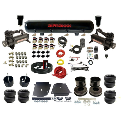 3/8" Fast Bag airmaxxx Air Suspension Kit w/Black 480 Steel Tank and Air Lift Bags Fits 1964-72 GM A-Body KABDY-480B2-838-59S-7BK-WK-HFD25