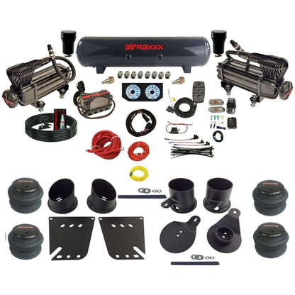 airmaxxx 3/8 Manifold Bags X-Series Compressors steel tank 2600 bags Air Ride Suspension Kit Fits 1958-64 Impala KIMP58-XB2-57S-X4X7-WK-HF