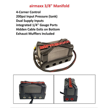 airmaxxx 3/8 X4 air ride manifold kit