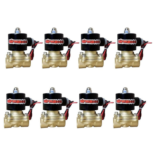 airmaxxx 3/8 inch brass air valves 8 pack for air ride suspension