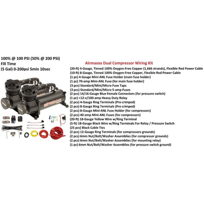 airmaxxx 480 Blk air compressors for air ride suspension parts