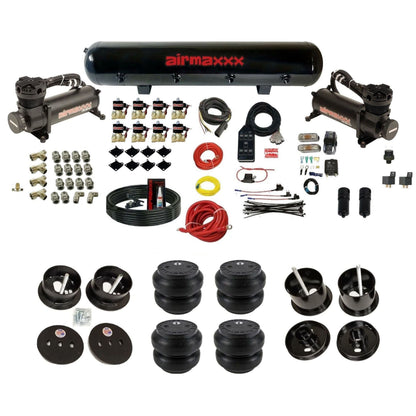 airmaxxx 480 black air compressors steel air tank Slam bags & brackets fits 1961-62 Cadillac K-CAD6162-480B2-838-59S-7BK-WK-HFSS7