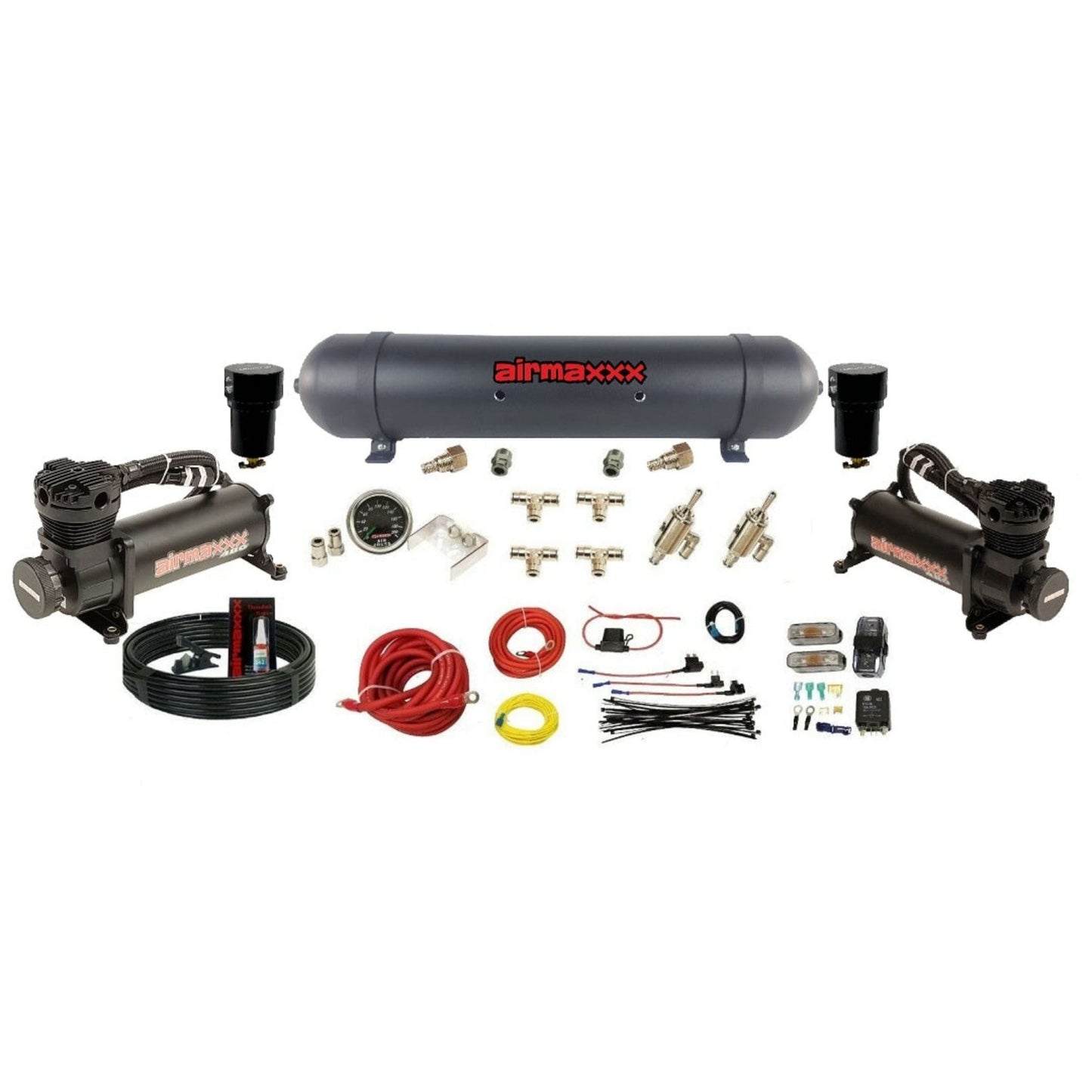 airmaxxx 480 black compressors aluminum tank with 1 switch and install kit