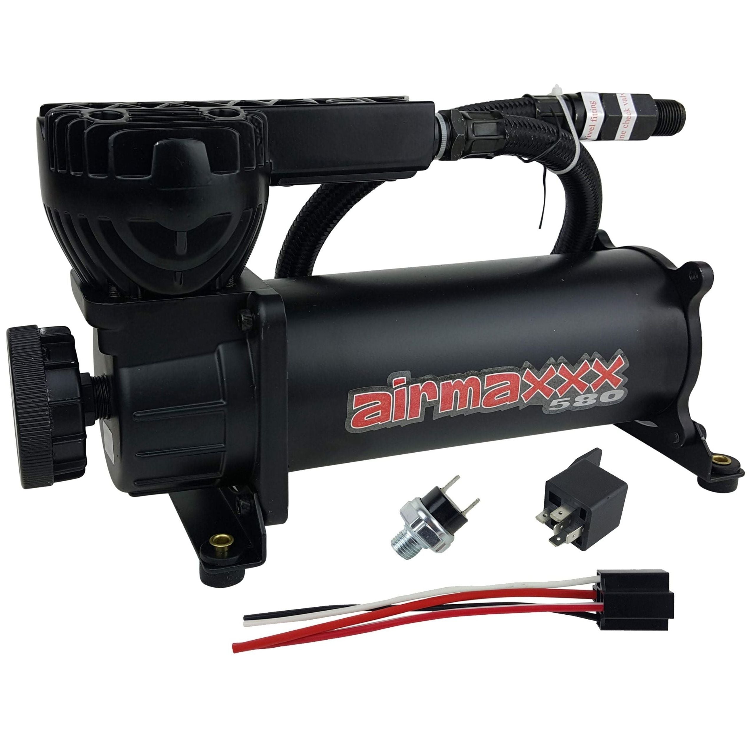 airmaxxx 580 Black Air Compressor 200 PSI for Air Ride Suspension